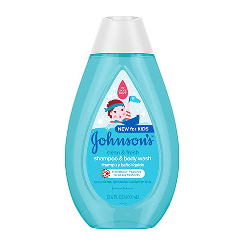 Johnsons Clean and Fresh Kids Shampoo and Body Wash, 13.6 Oz